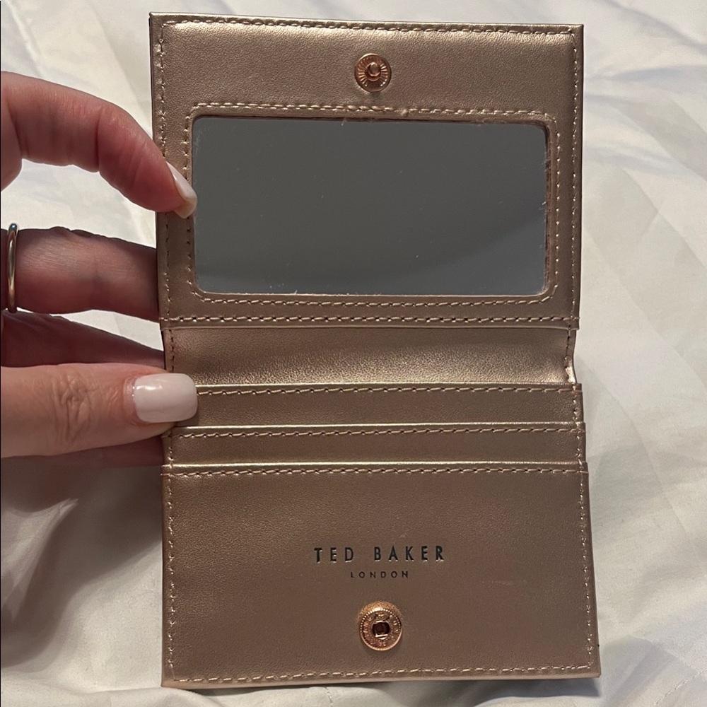 Ted Baker Black Textured Wallet with Gold Bow - Picture 2 of 3